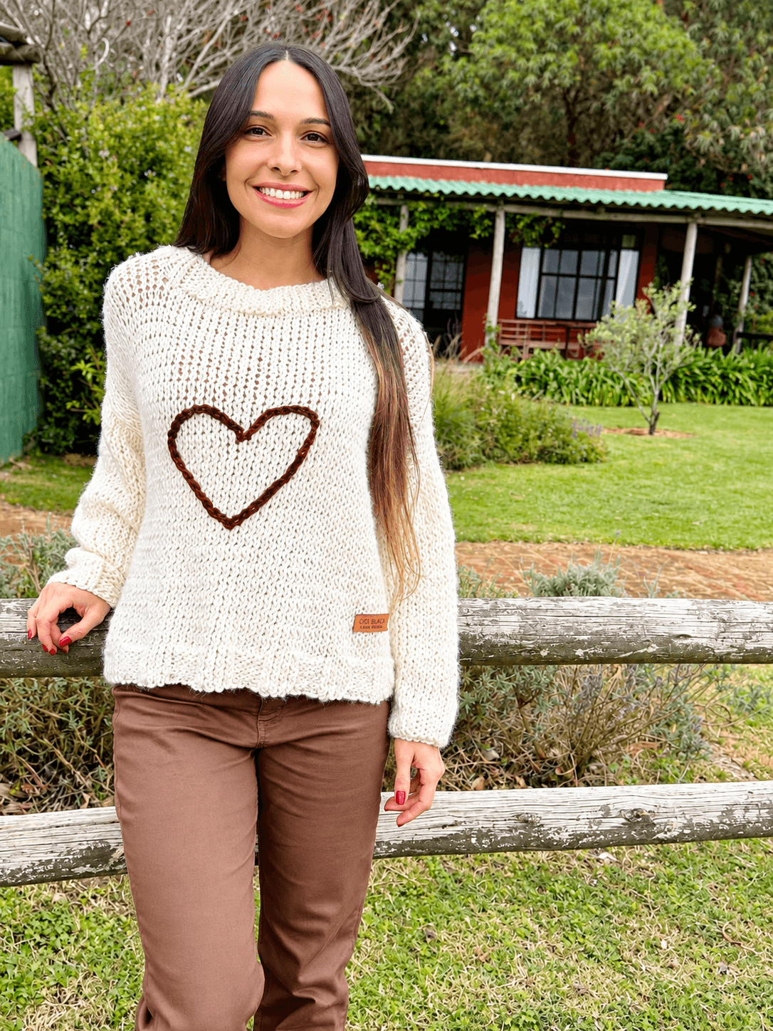 Buzo Lana Merino Grueso Corazon