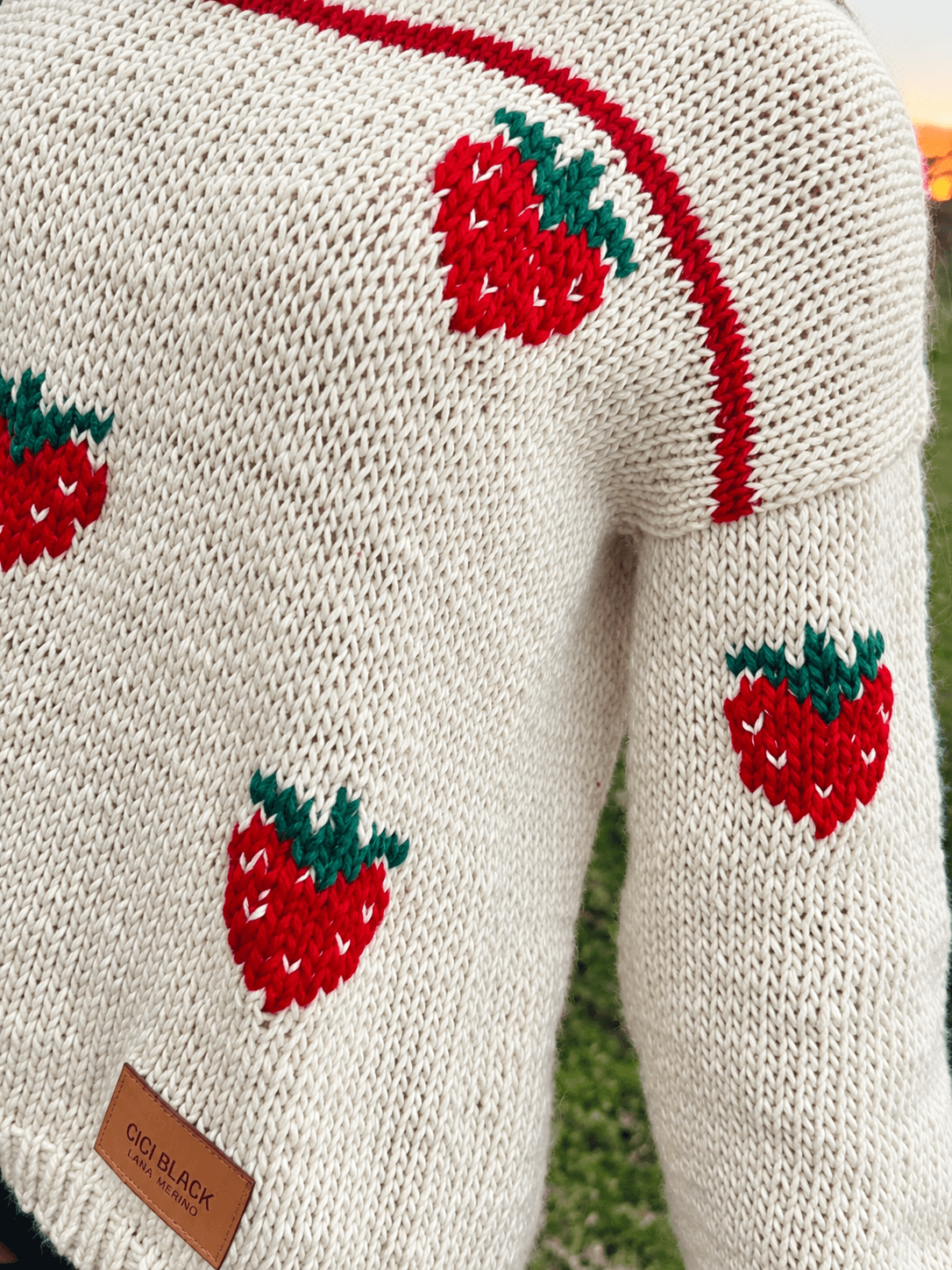 Sweater Strawberries Lana Merino