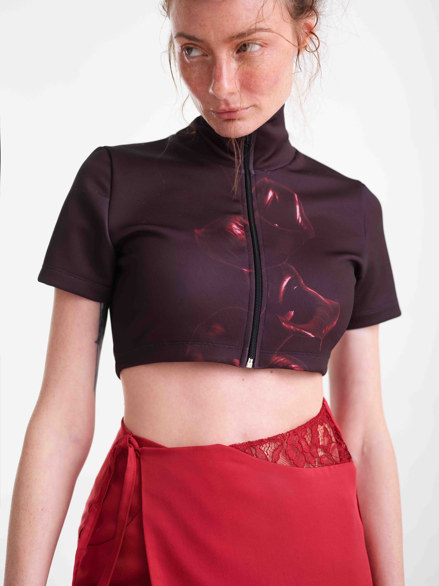 top crop neopreno flor