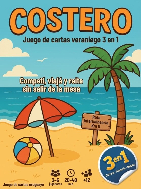 COSTERO. JUEGO DE CARTAS VERANIEGO 3 EN 1