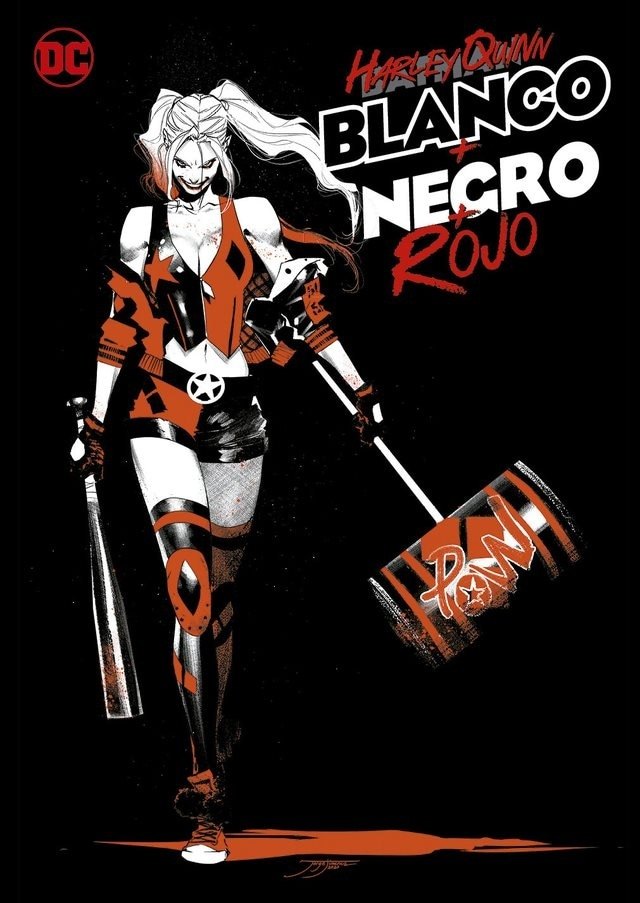 HARLEY QUINN. BLANCO NEGRO ROJO