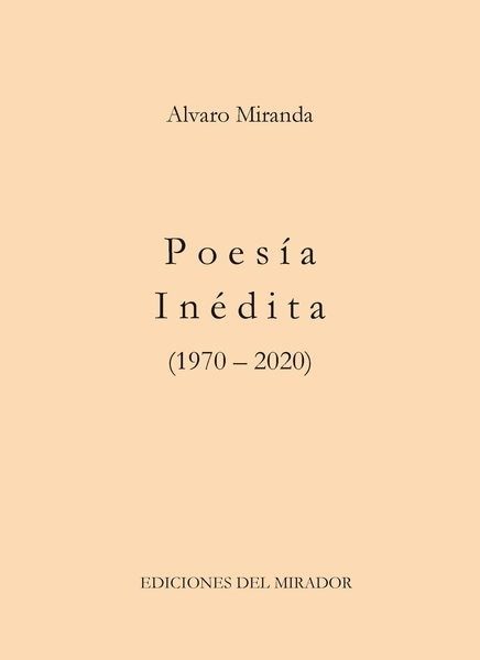 POESIA INEDITA 1970-2020