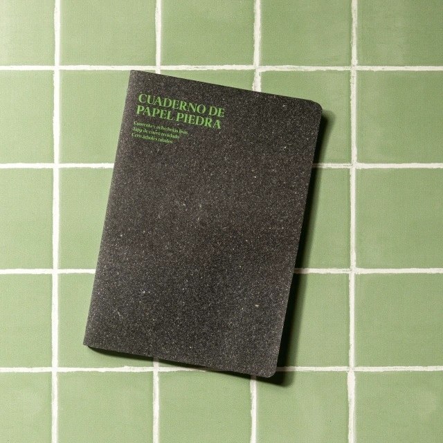 CUADERNO DE PAPEL PIEDRA VERDE (Nuevo)