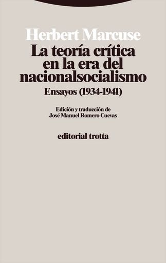 LA TEORIA CRITICA EN LA ERA DEL NACIONALSOCIALISMO