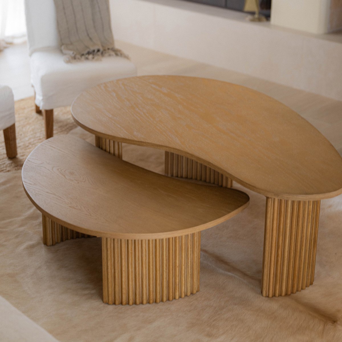Set de mesas ratonas Ember Natural