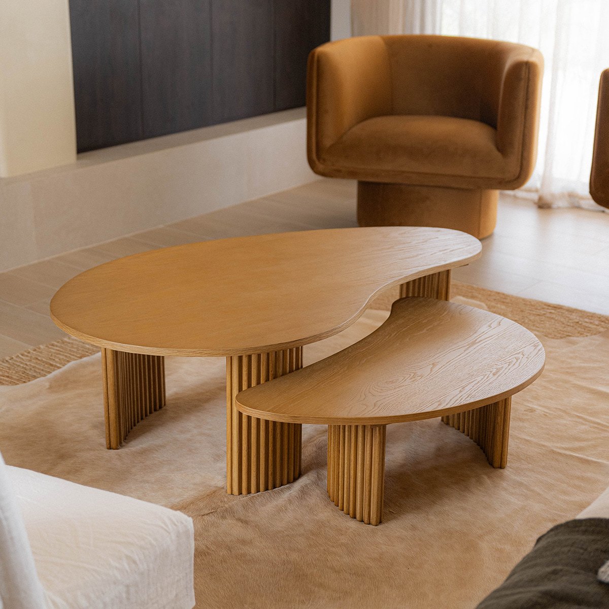 Set de mesas ratonas Ember Natural