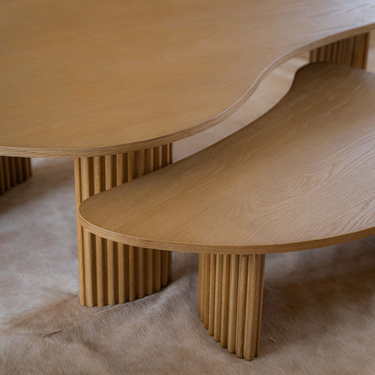Set de mesas ratonas Ember Natural