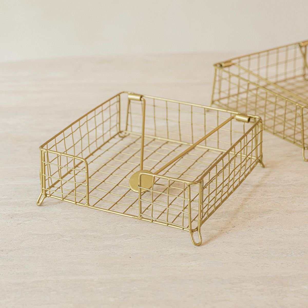 Servilletero Squares metal y bamboo