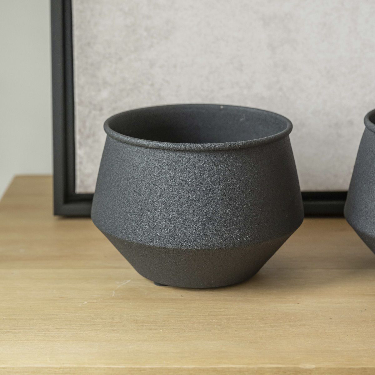 Macetero black Geo