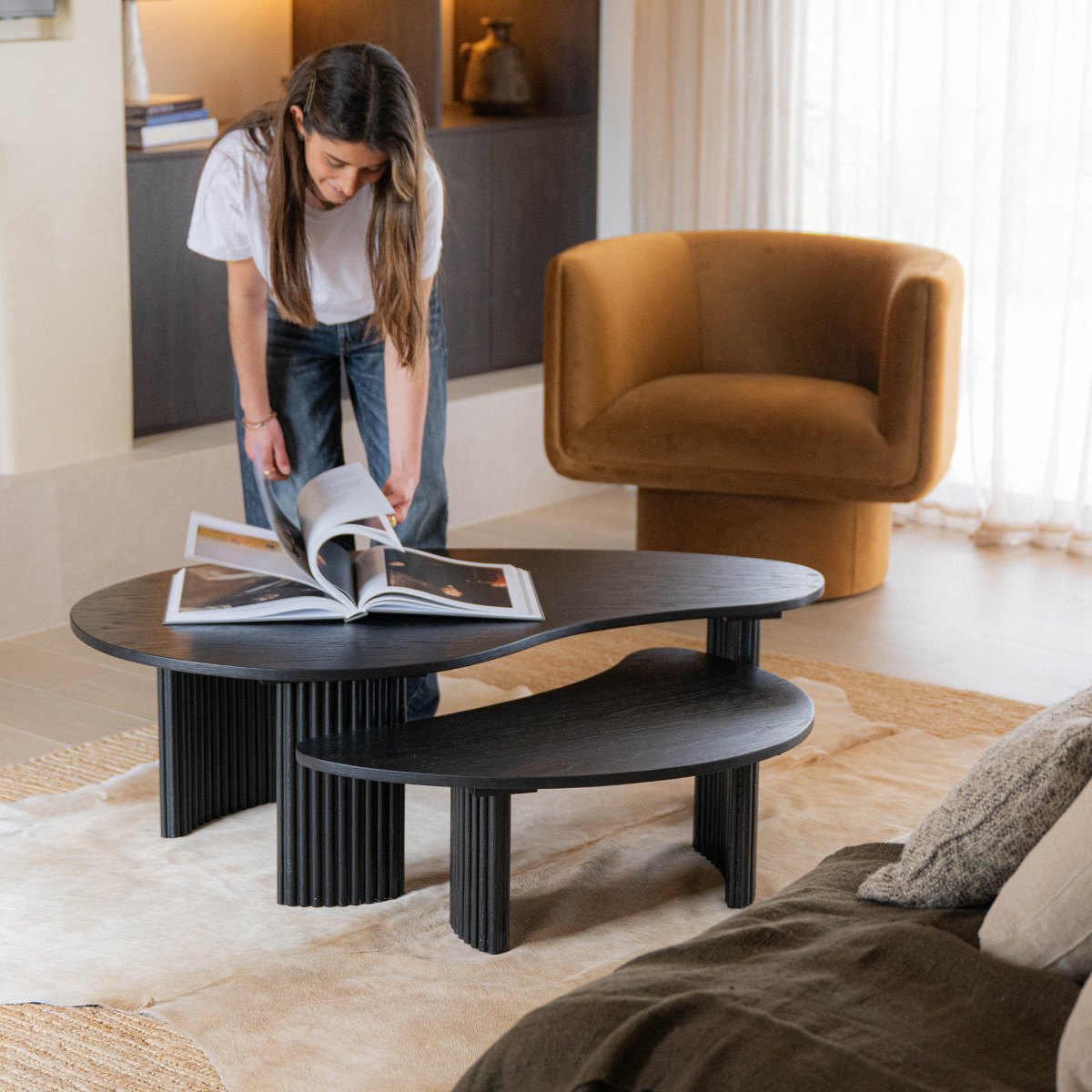 Set de mesas ratonas Ember Black
