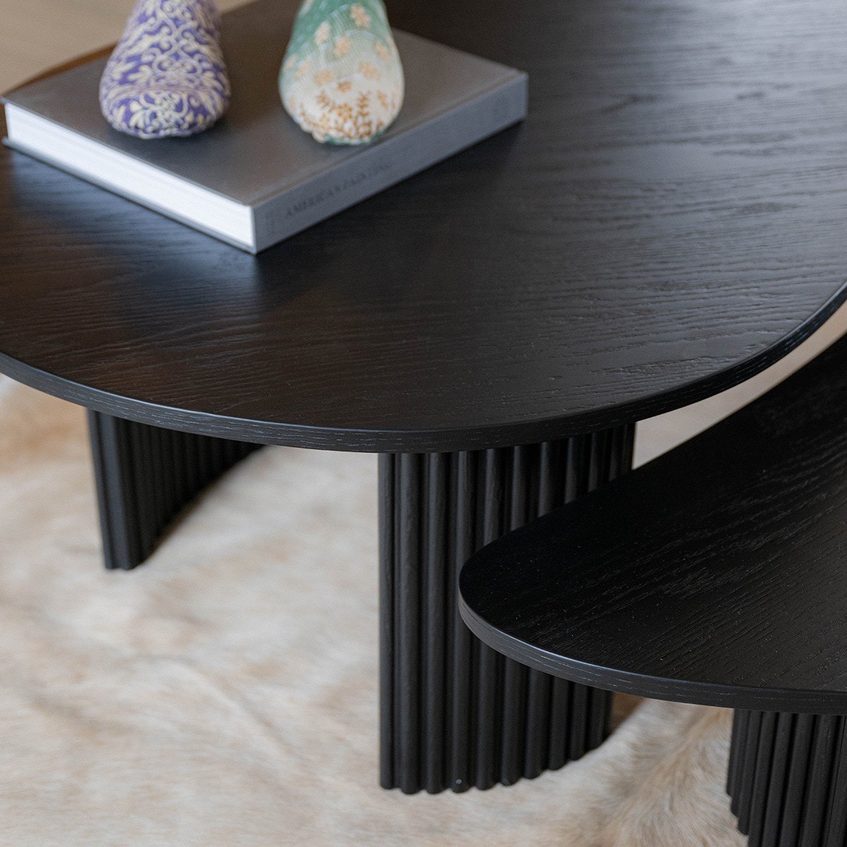 Set de mesas ratonas Ember Black