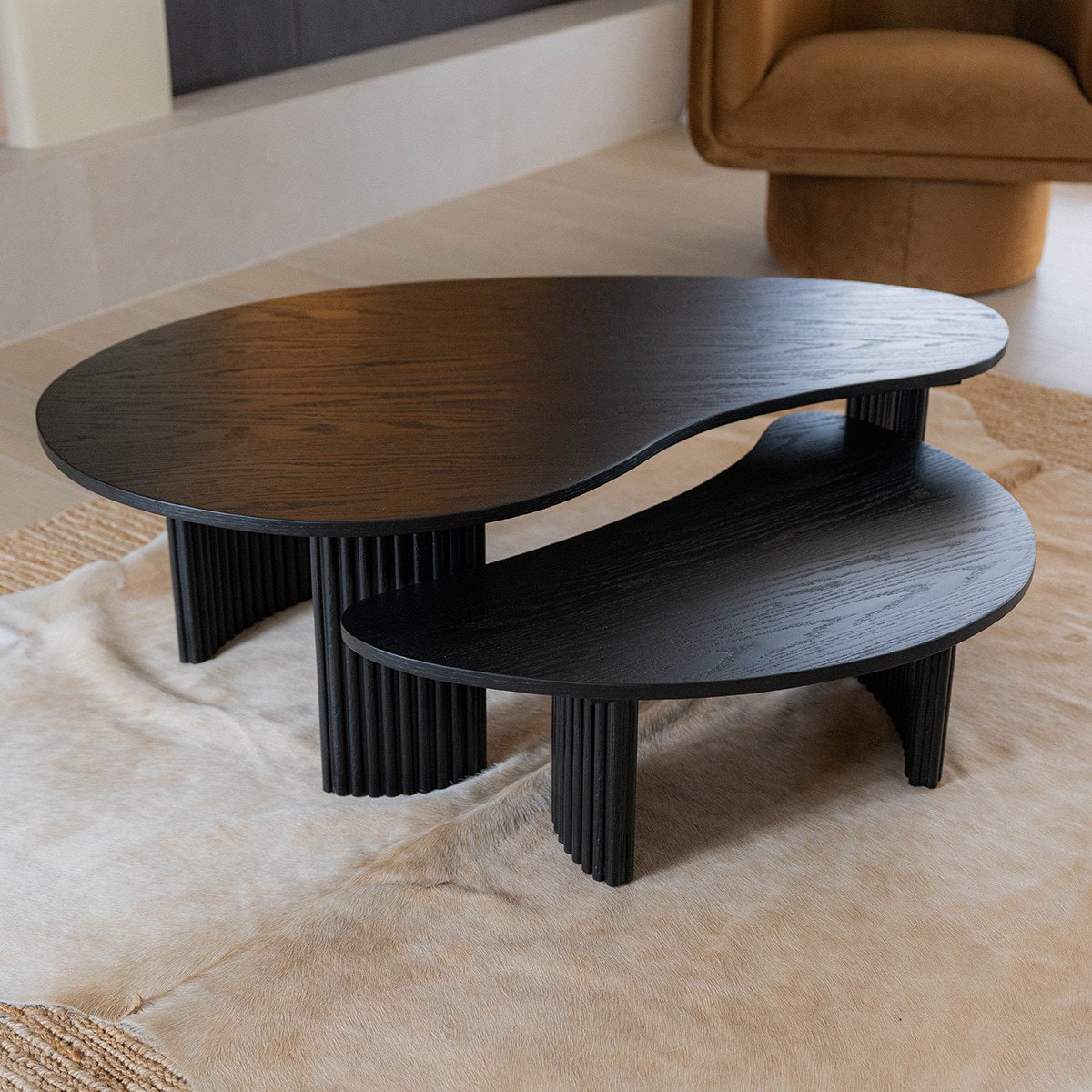 Set de mesas ratonas Ember Black
