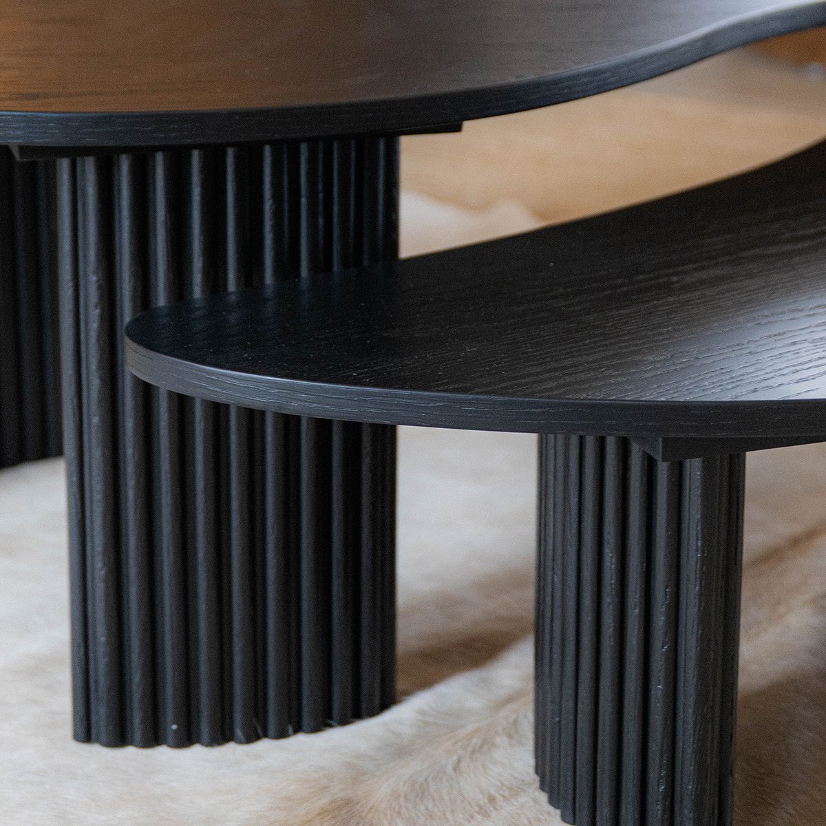 Set de mesas ratonas Ember Black