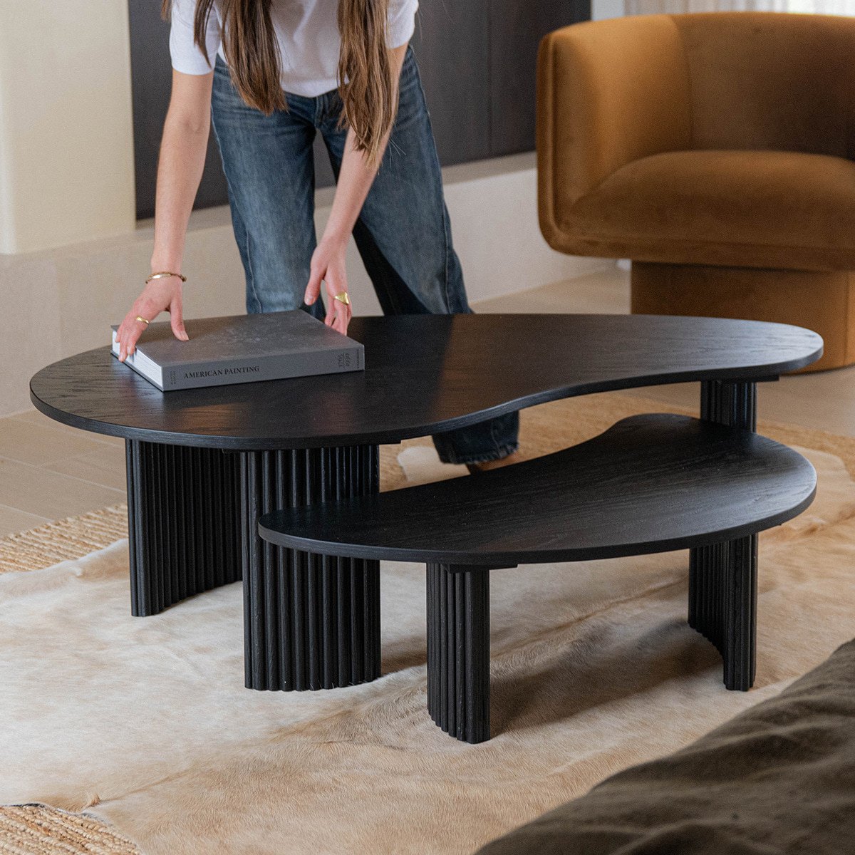 Set de mesas ratonas Ember Black