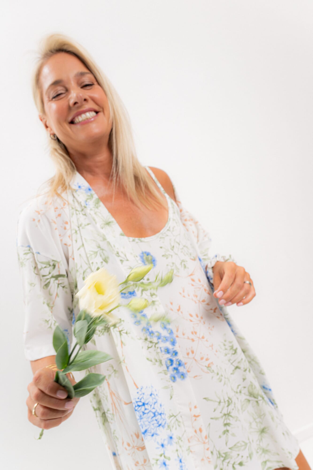 Bata Kimono Seda Estampada