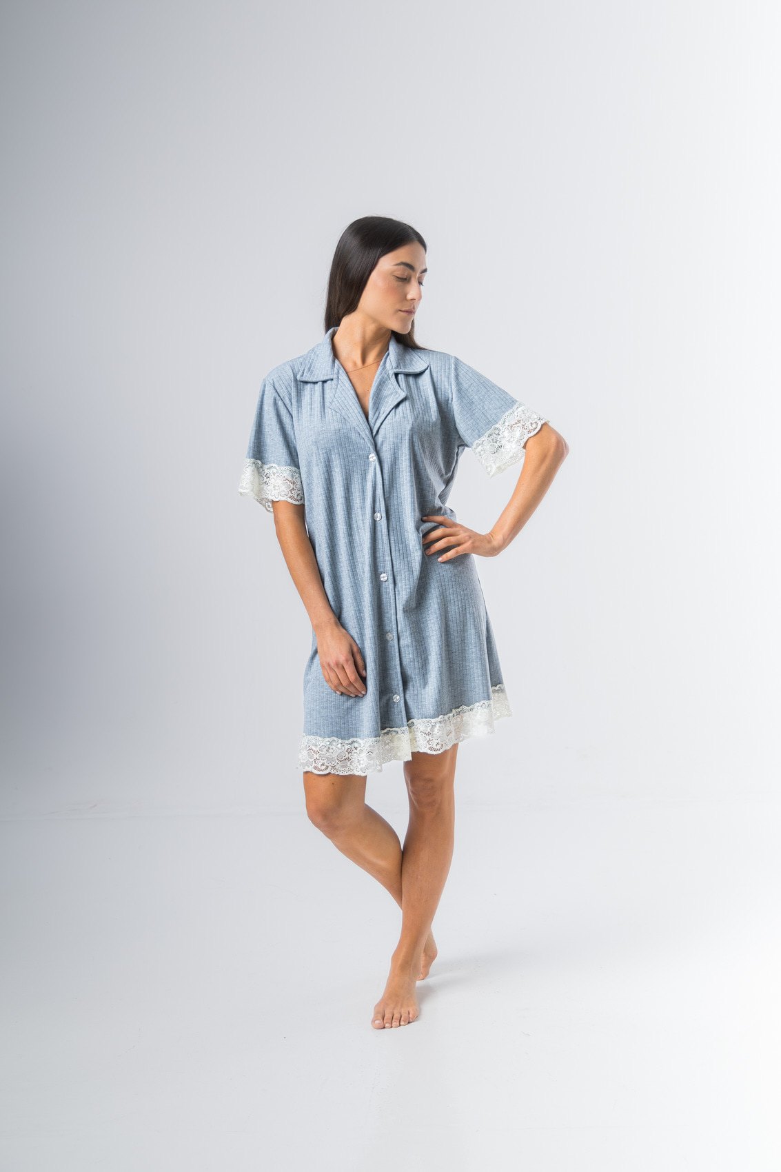 Camisa Juliana manga corta algodón
