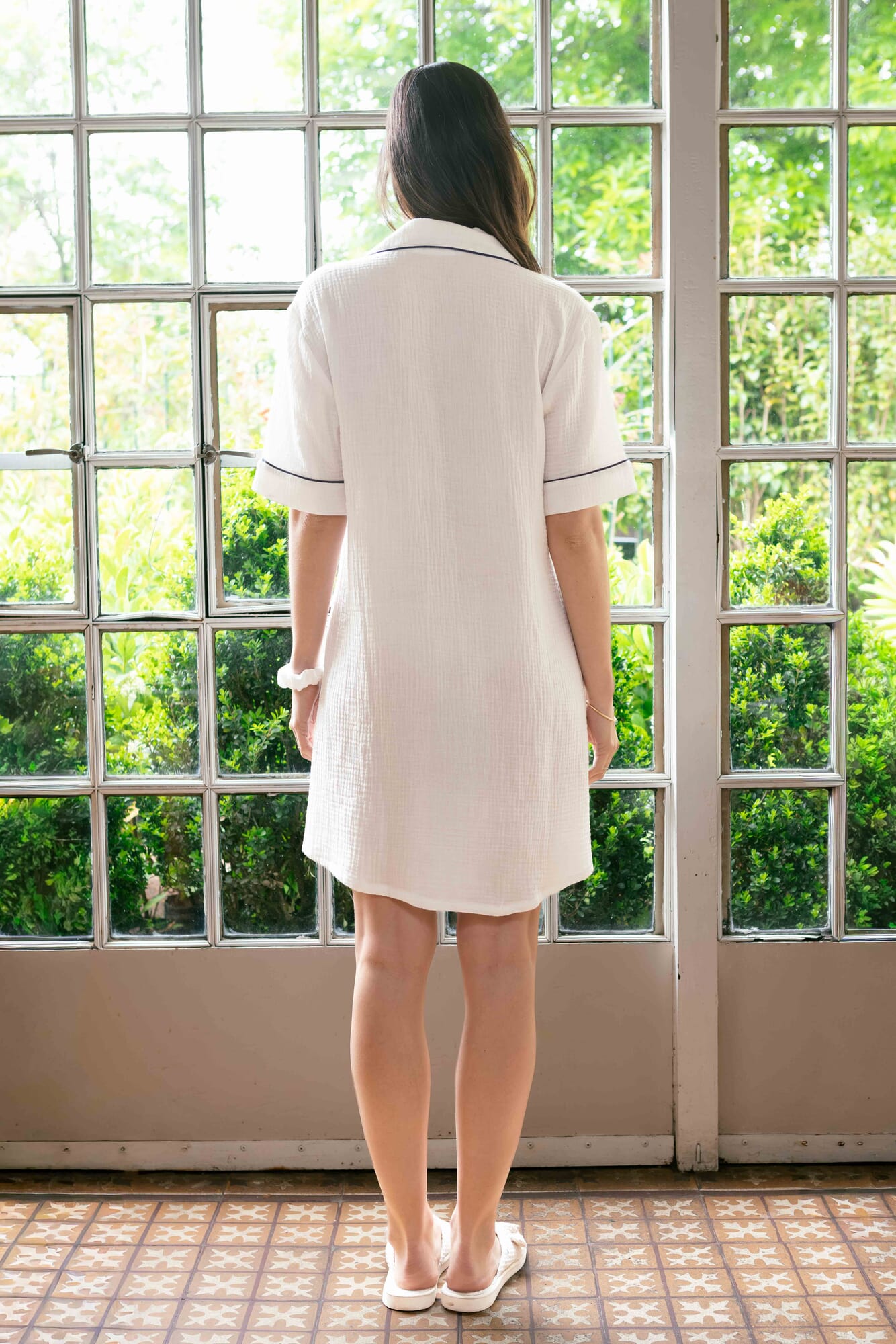 Camisa Inés manga corta Muselina