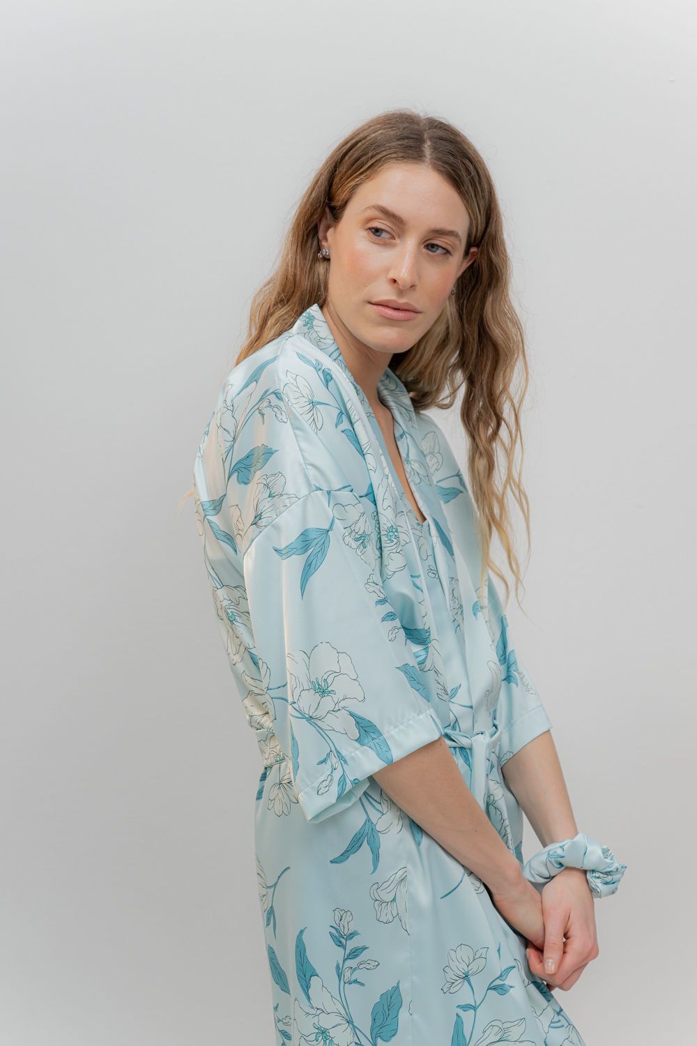 Bata Kimono Seda Estampada
