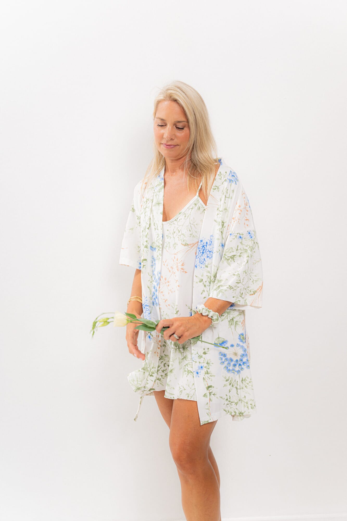 Bata Kimono Seda Estampada