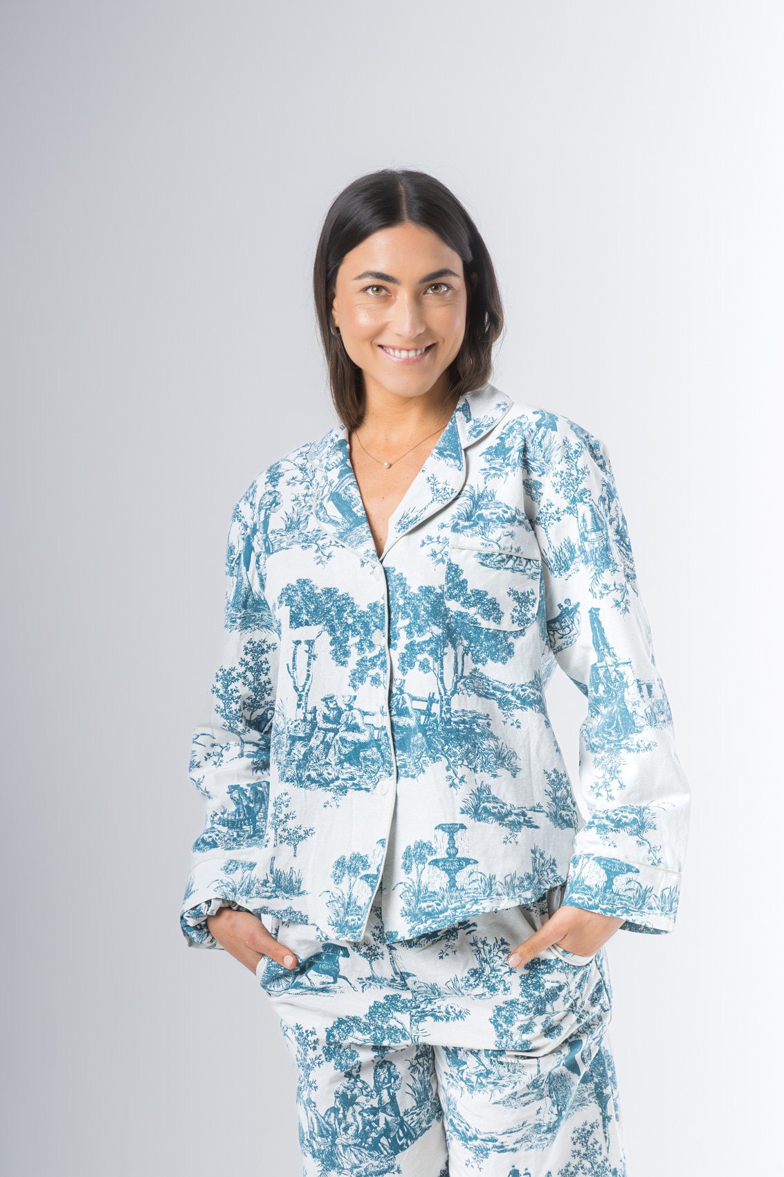 Pijama Reina algodón estampado pantalón