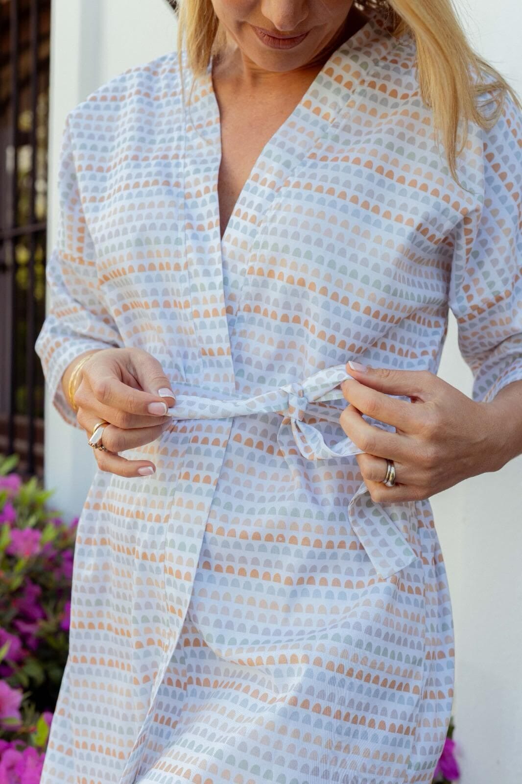 Bata Kimono Algodón Estampado