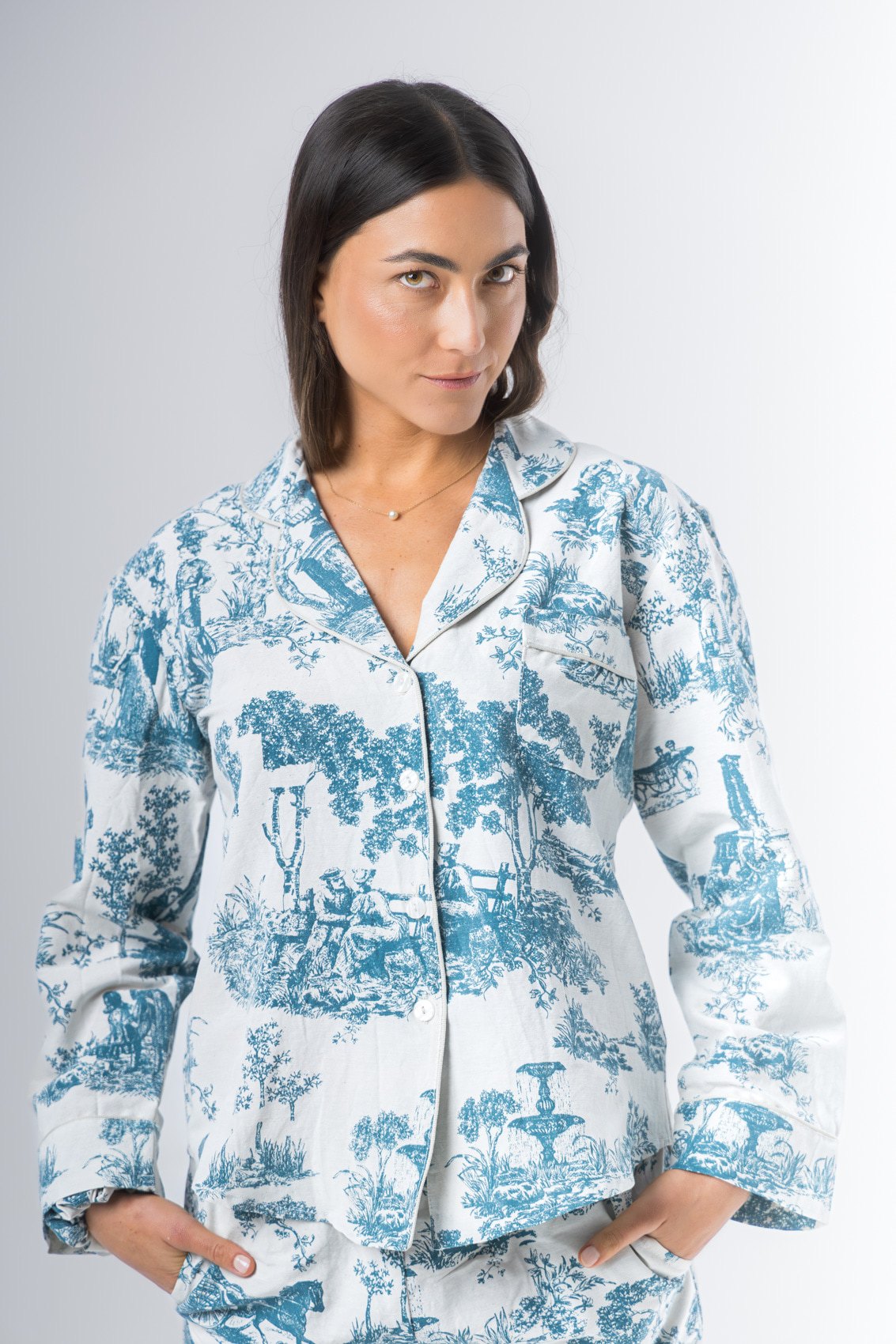Pijama Reina algodón estampado pantalón