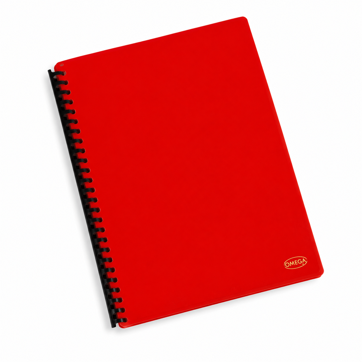 Carpeta con espiral color rojo Omega