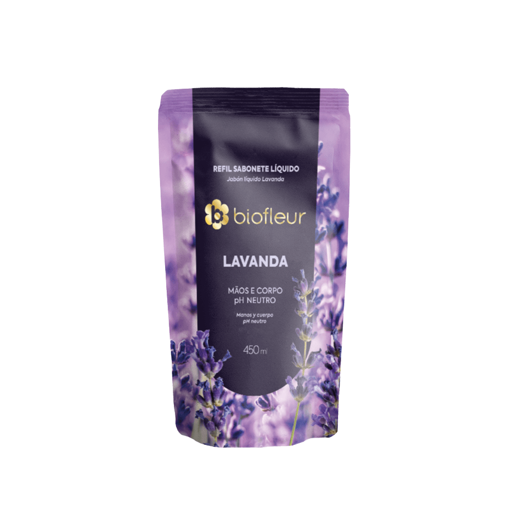 Jabon Liquido Biofleur Refill 450ml Lavanda