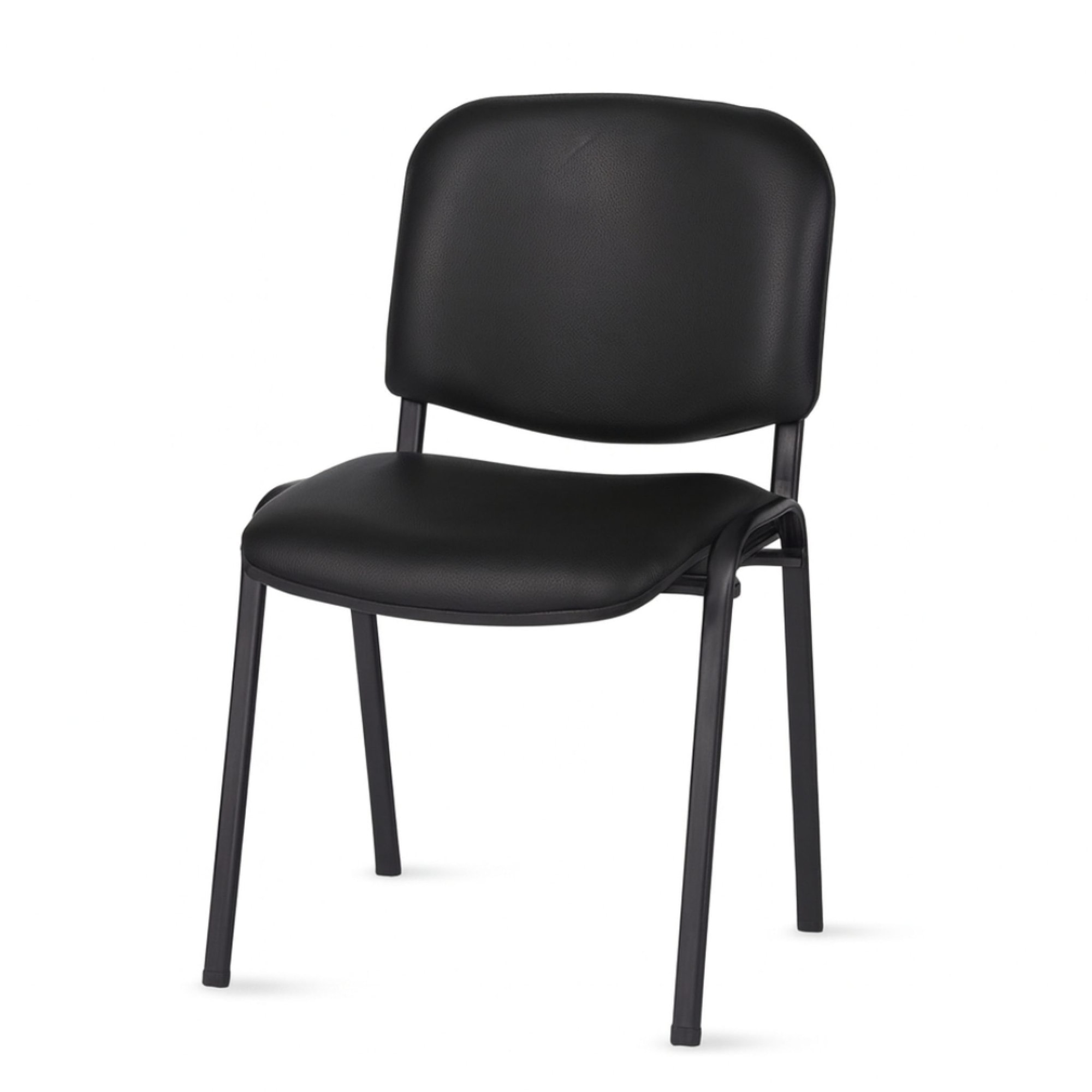 Silla Milan Fija S/B Eco Cuero negro