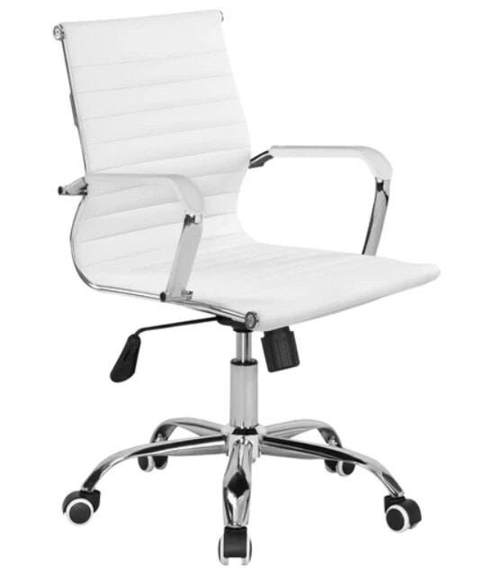 Silla Ejecutiva Donna Elegance Cromada Blanco