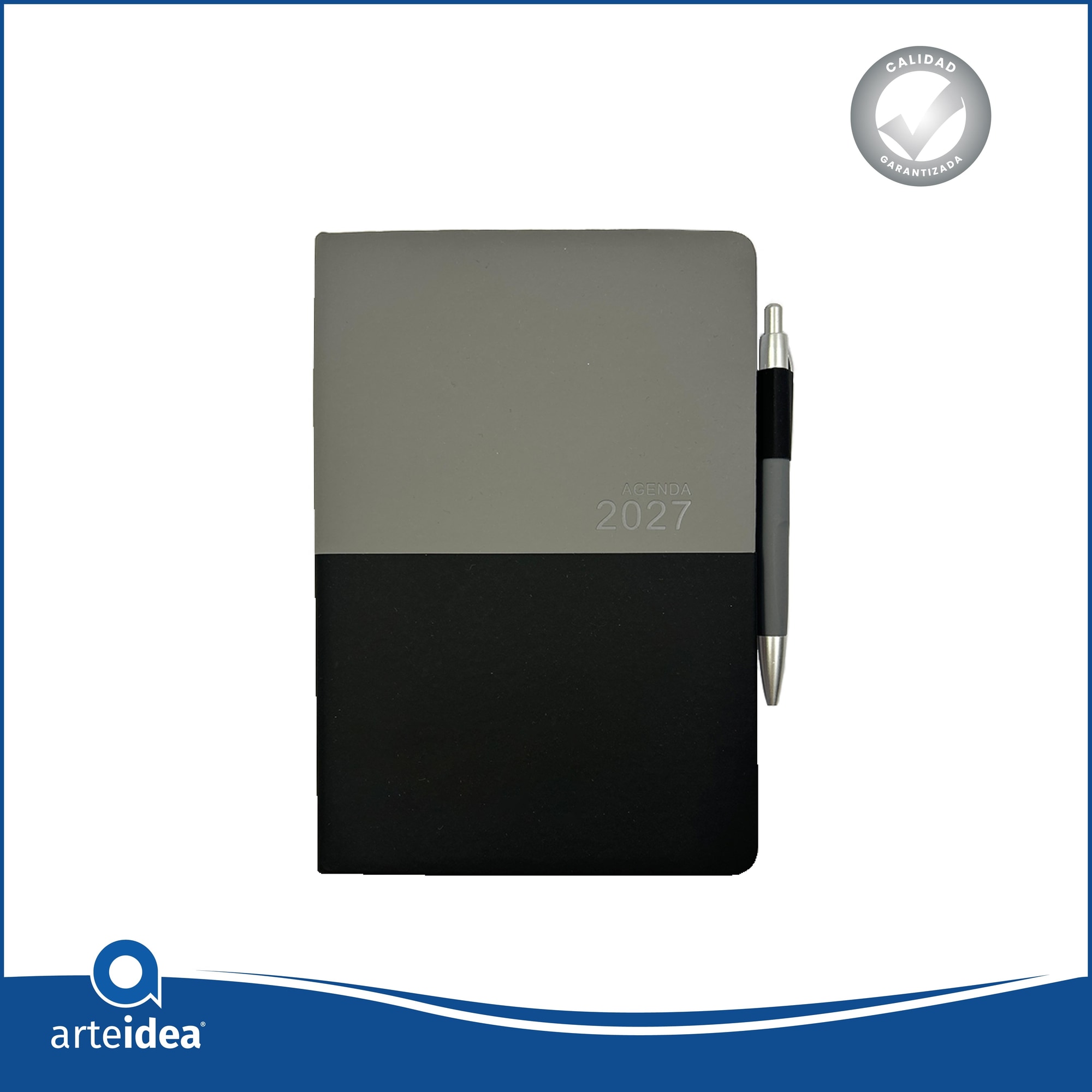  Agenda 2027 Bicolor Gris/Negro A5 AG2601