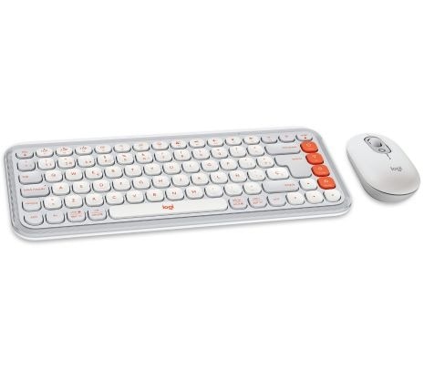 Teclado + Mouse Logitech 920 Pop Icon Inalámbrico White