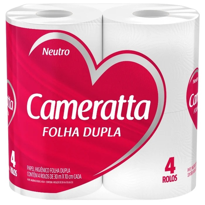 Papel Higienico Cameratta Doble hoja 30 m X 4