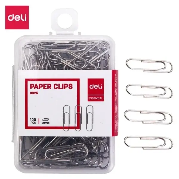 CLIPS ESSENTIAL 29MM 100PCS 3 BOX NIQUELADOS E0025