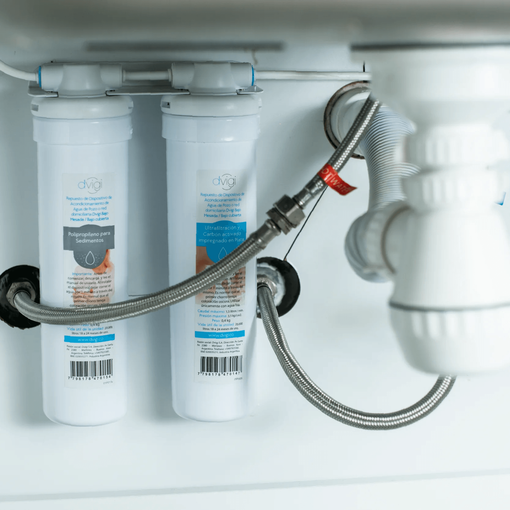 Purificador de agua DVIGI  Bajo mesada con Ultra Filtración