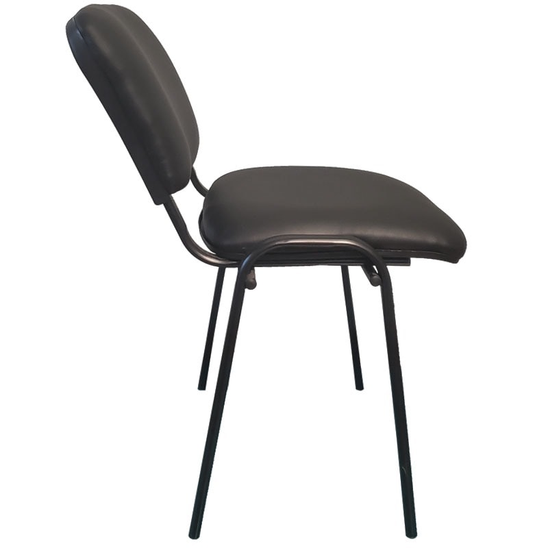 Silla Milan Fija S/B Eco Cuero negro
