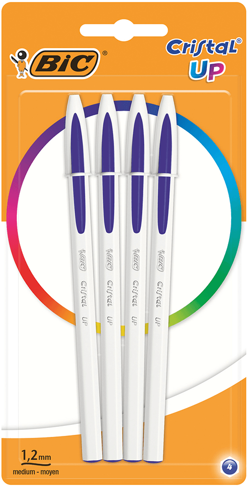 Boligrafo Bic Cristal Up Azul Blister X4