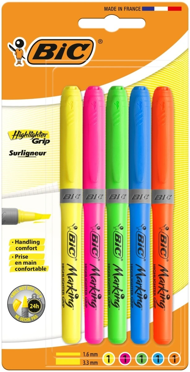 Resaltador Bic Brite Liner Surtido Blister  X5