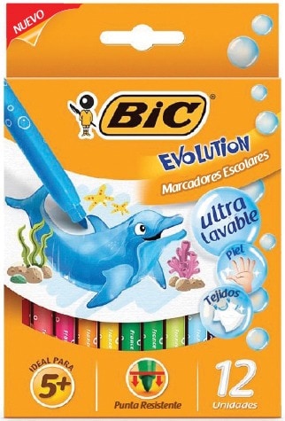 Marcador Bic Evolution ES12 Ultra Lavable