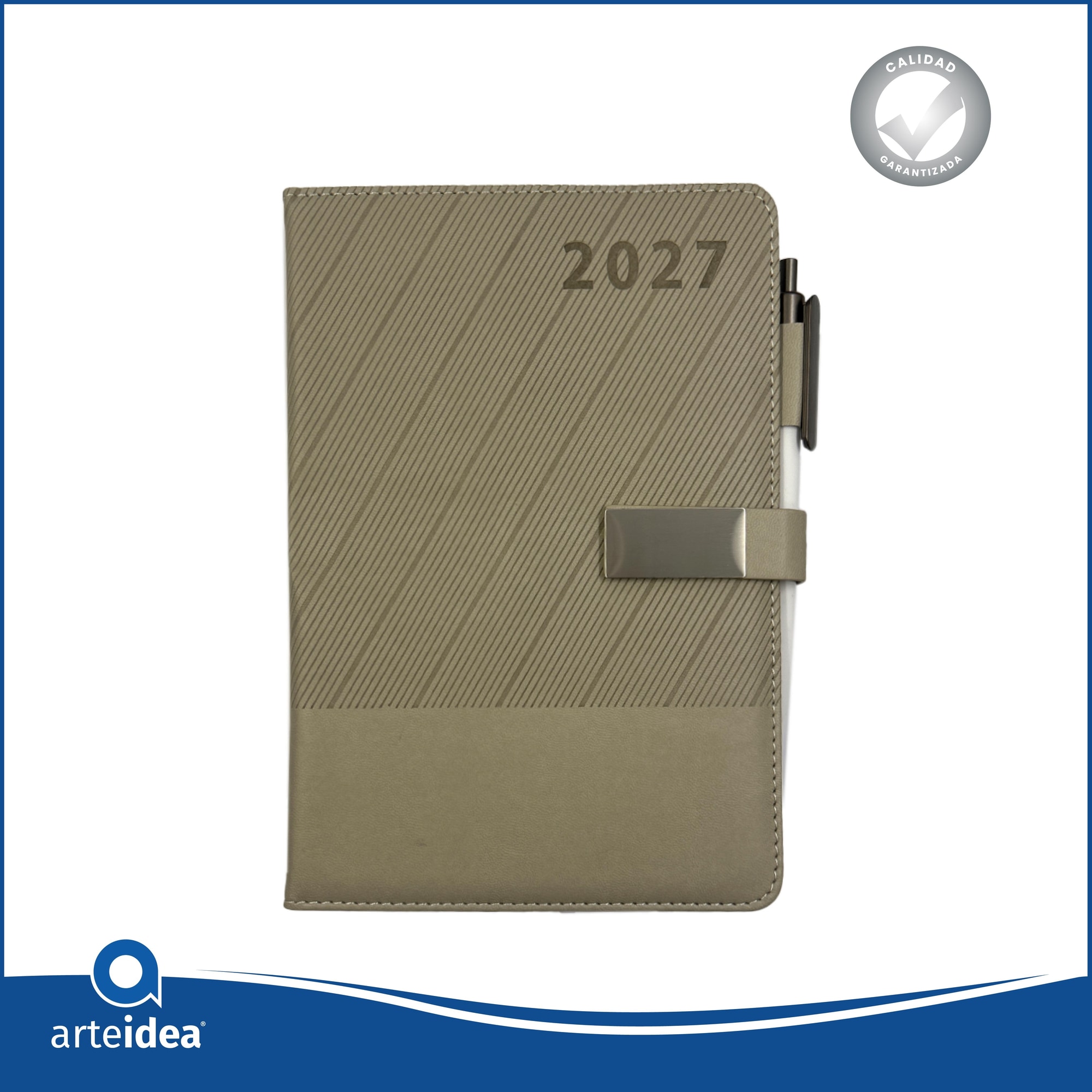  Agenda 2027 Con hebilla - Gris A5 AG2605