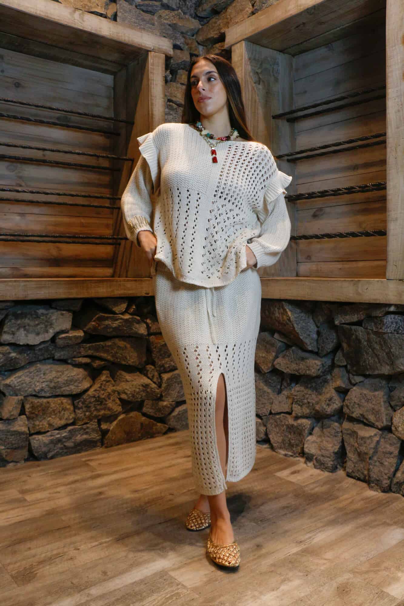 SWEATER AVE crudo talle único
