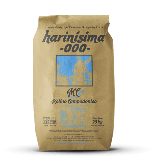Harina 000 Panadera Molino Campodónico 25kg