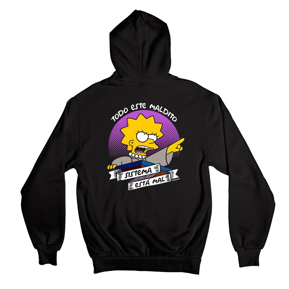 Canguro Lisa Maldito Sistema - Frente y Espalda