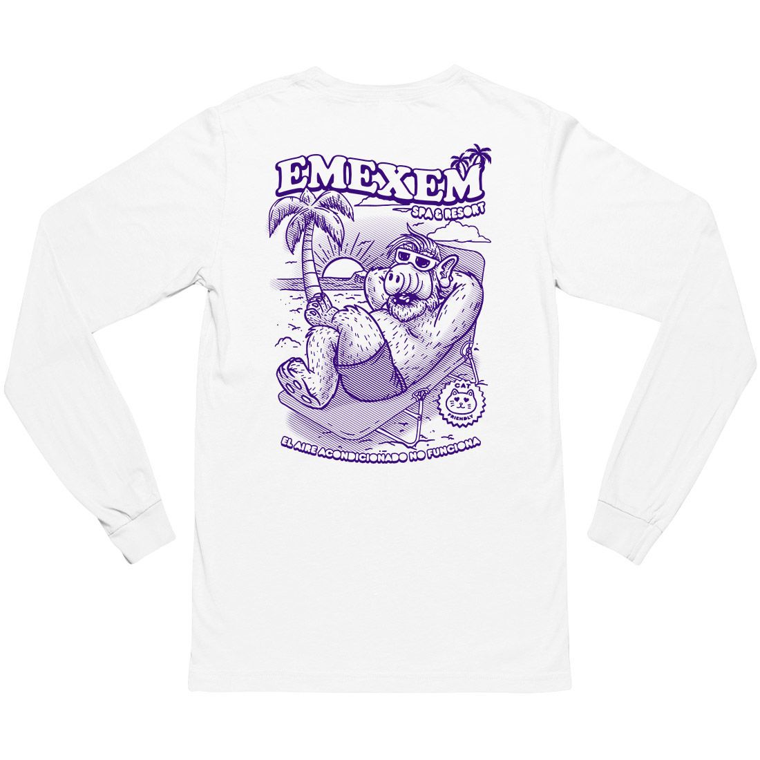 Remera manga larga - Alf  (Frente y espalda)