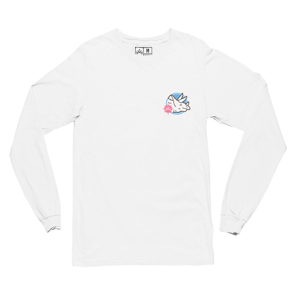 Remera manga larga - Dino Skate (Frente y espalda)