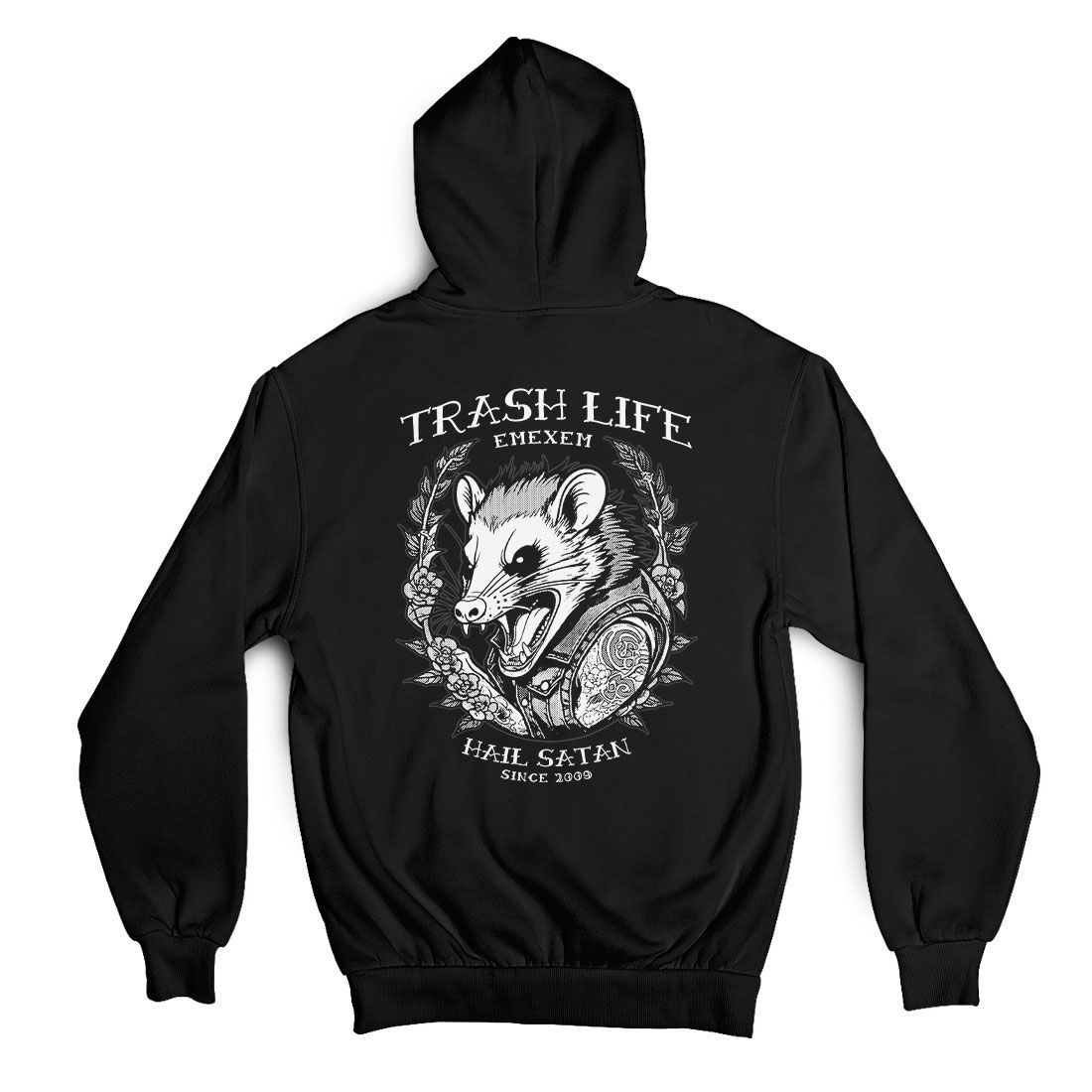 Campera Trash Life - Frente y Espalda