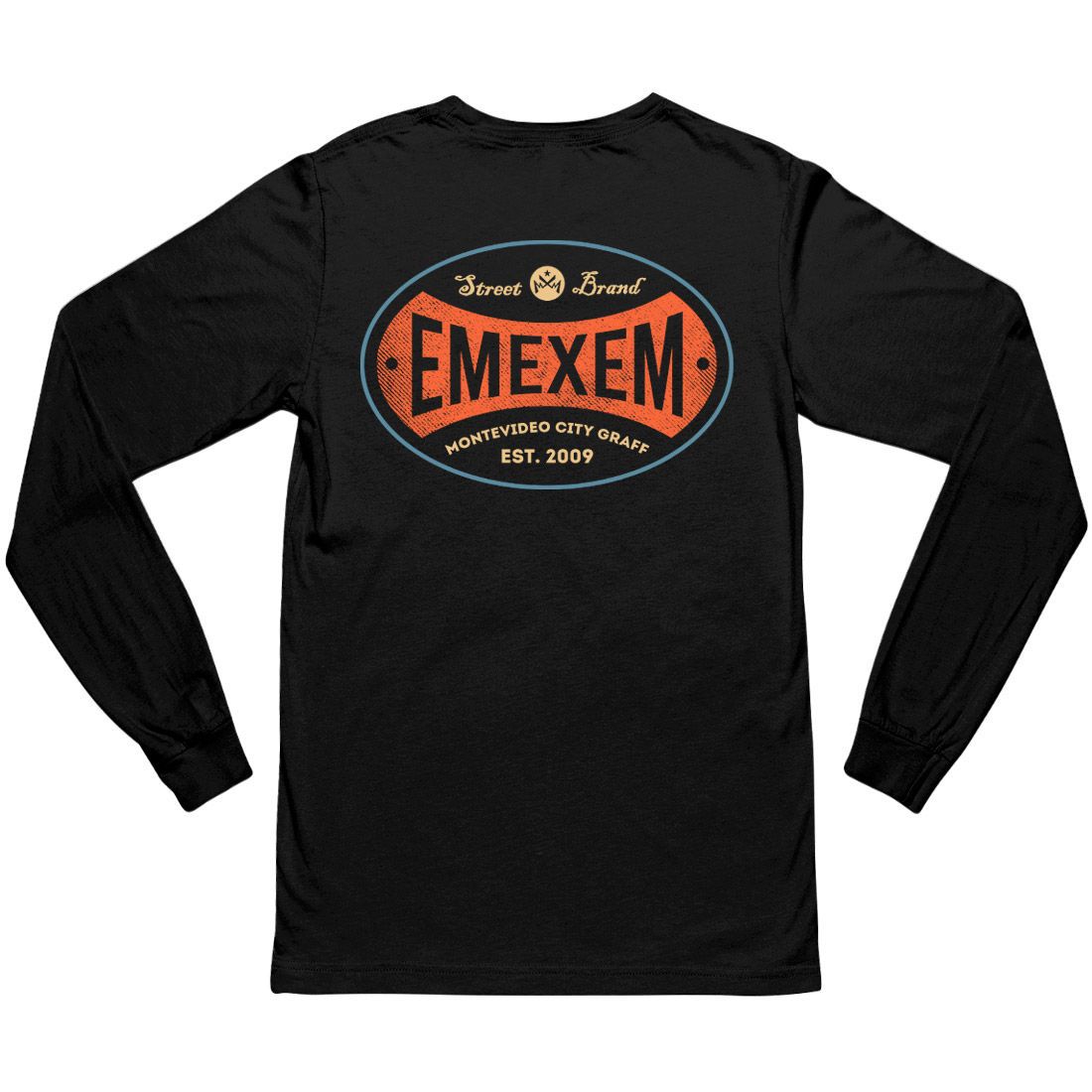 Remera manga larga - Emexem Retro (Frente y espalda)