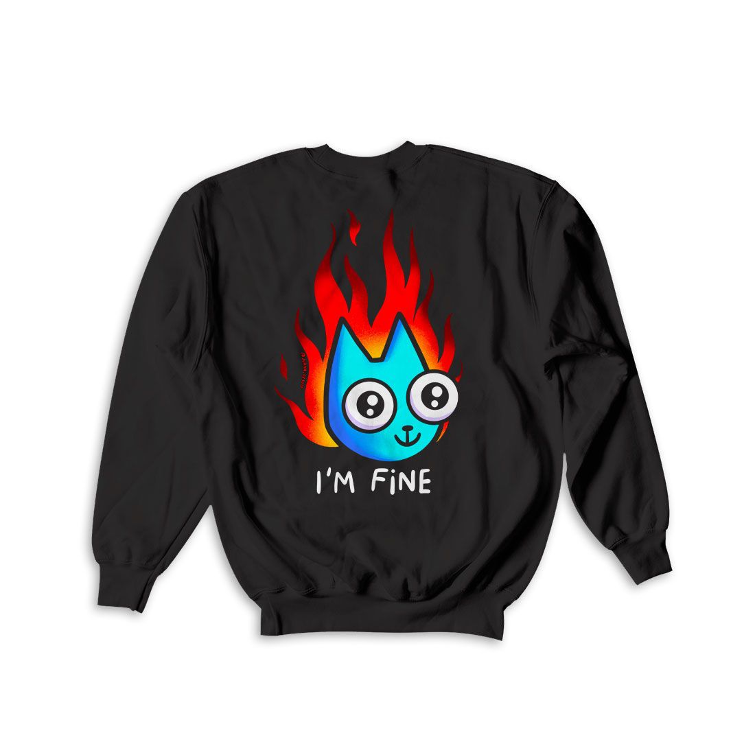 Buzo I´m Fine x Juana de Soto - Frente y Espalda