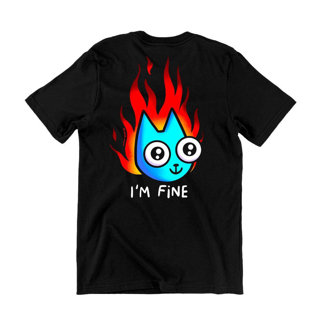 Remera I´m Fine x Juana de Soto - Frente y Espalda