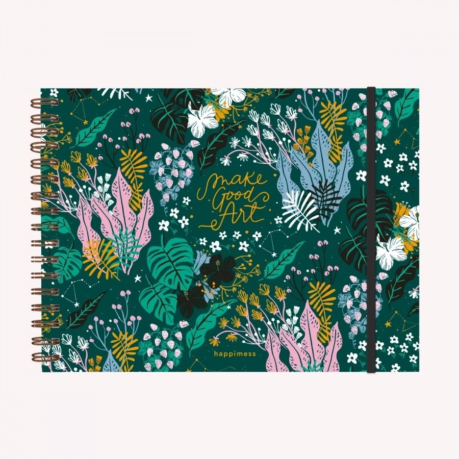 CUADERNO DE DIBUJO APAISADO BELIEVE VERDE